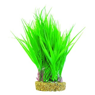Betta Choice 10" Green Plastic Plant With Wide Sand Base