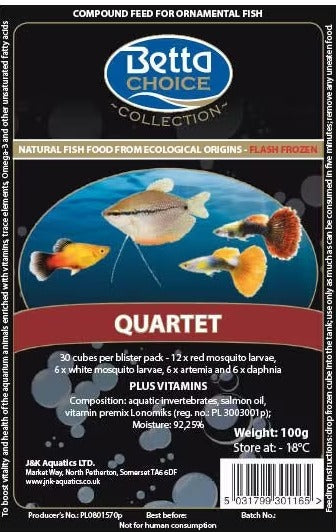 Betta Choice Quartet Blister Pack 100g