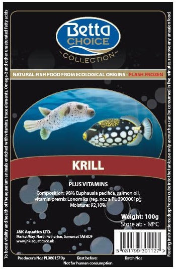 Betta Choice Krill Blister Pack 100g