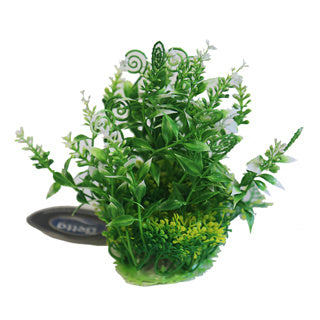 Betta Choice 5" Green & White Plastic Plant