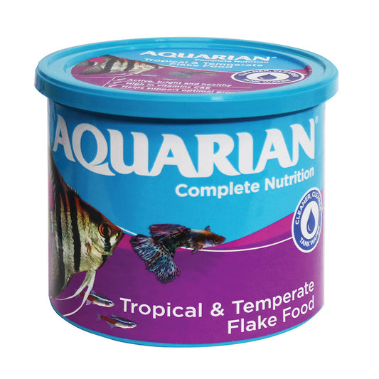 AQUARIAN® Tropical & Temperate Flake Food - Available In 3 Sizes