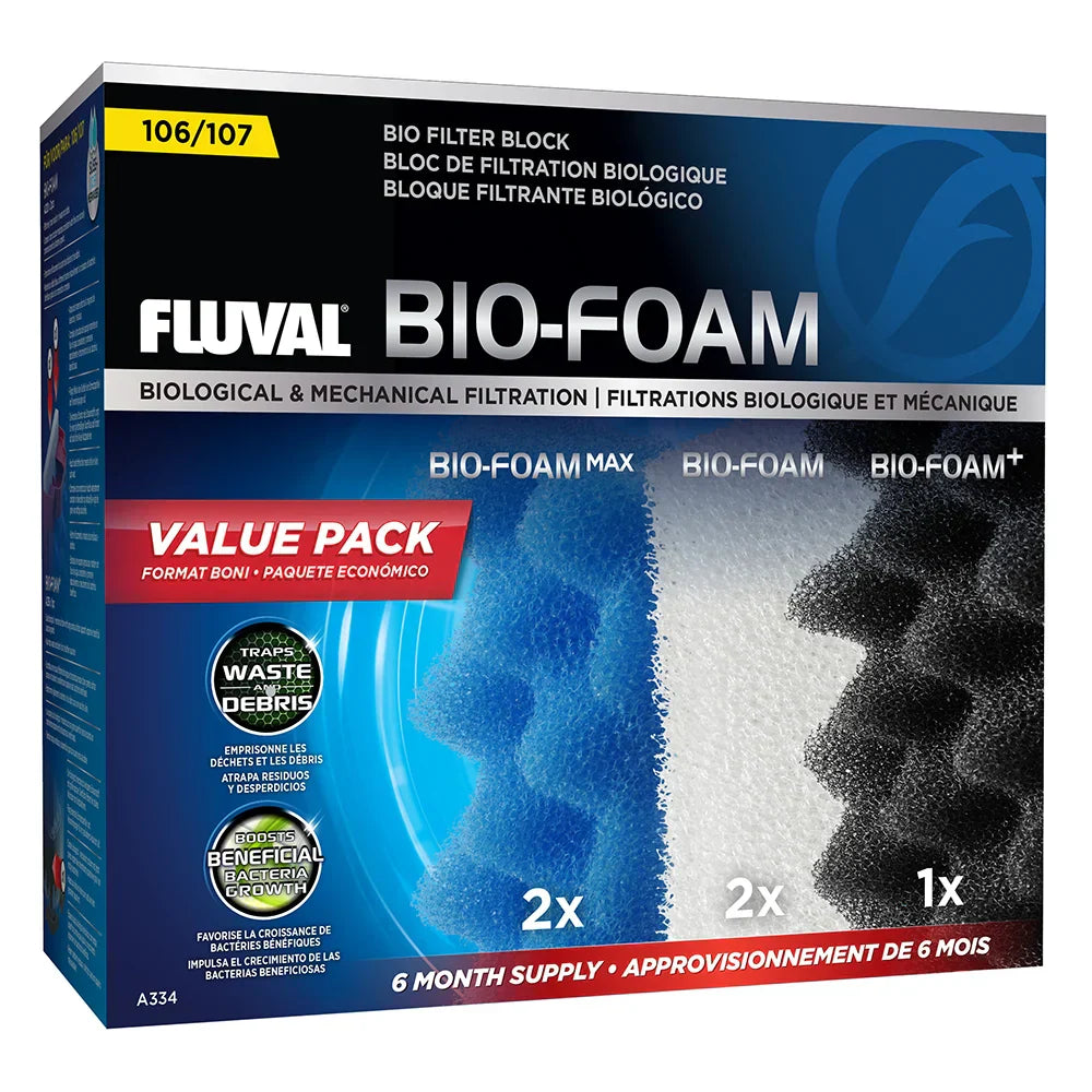 Fluval Bio-Foam for 106, 107 Canister Filter, Value Pack