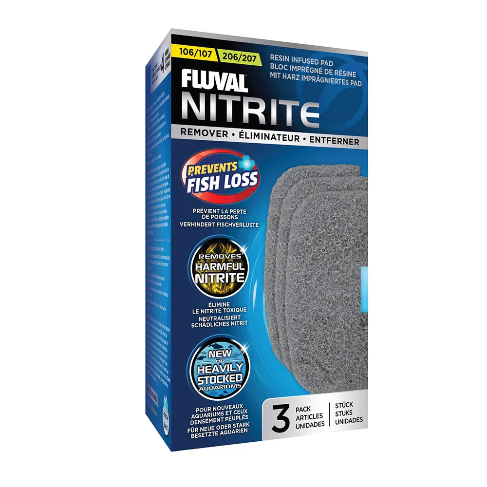 Fluval Nitrite Remover for 106/206, 107/207 Canister Filter, 3-Pack