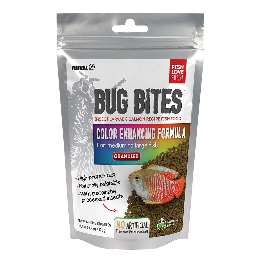 Fluval Bug Bites Color Enhancing Granules - Available In 2 Sizes