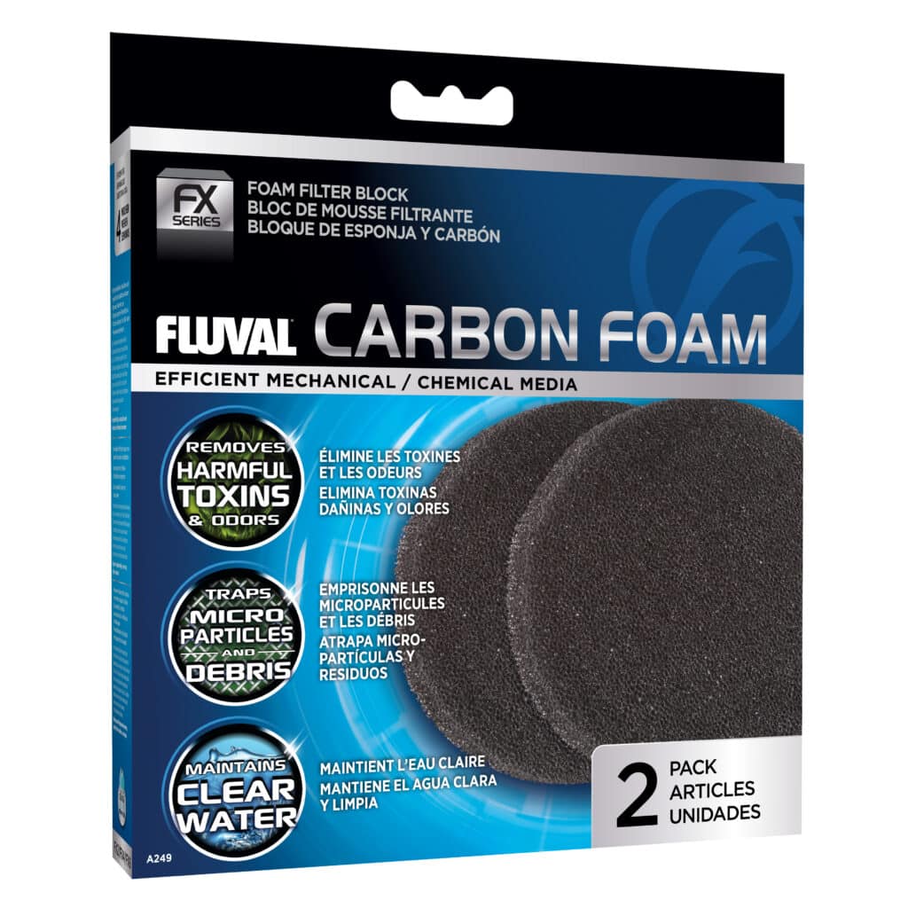 Fluval Carbon Foam for FX2/FX4/FX5/FX6 Canister Filter, 2-Pack