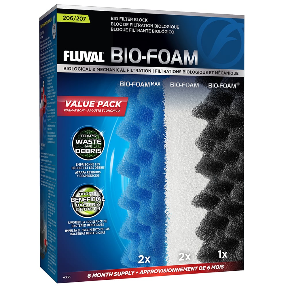 Fluval Bio-Foam for 206, 207 Canister Filter, Value Pack