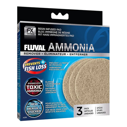 Fluval Ammonia Remover for FX2/FX4/FX5/FX6 Canister Filter, 3-Pack