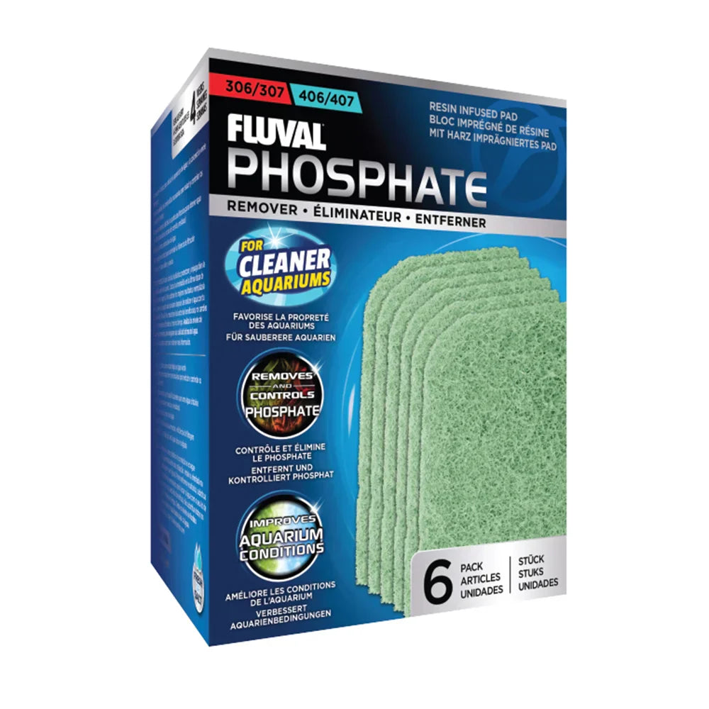 Fluval Phosphate Remover for 306/406, 307/407 Canister Filter, 6-Pack