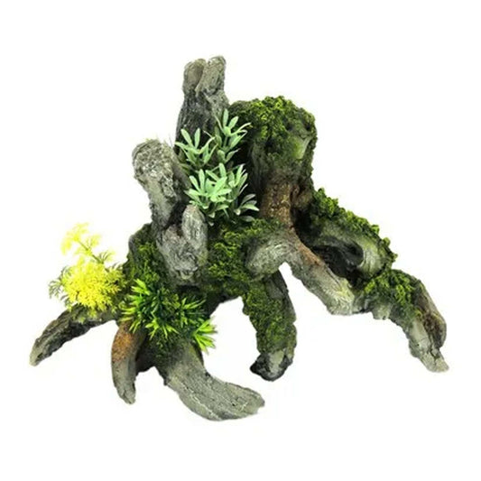 Classic Grey Driftwood With Plants 4431