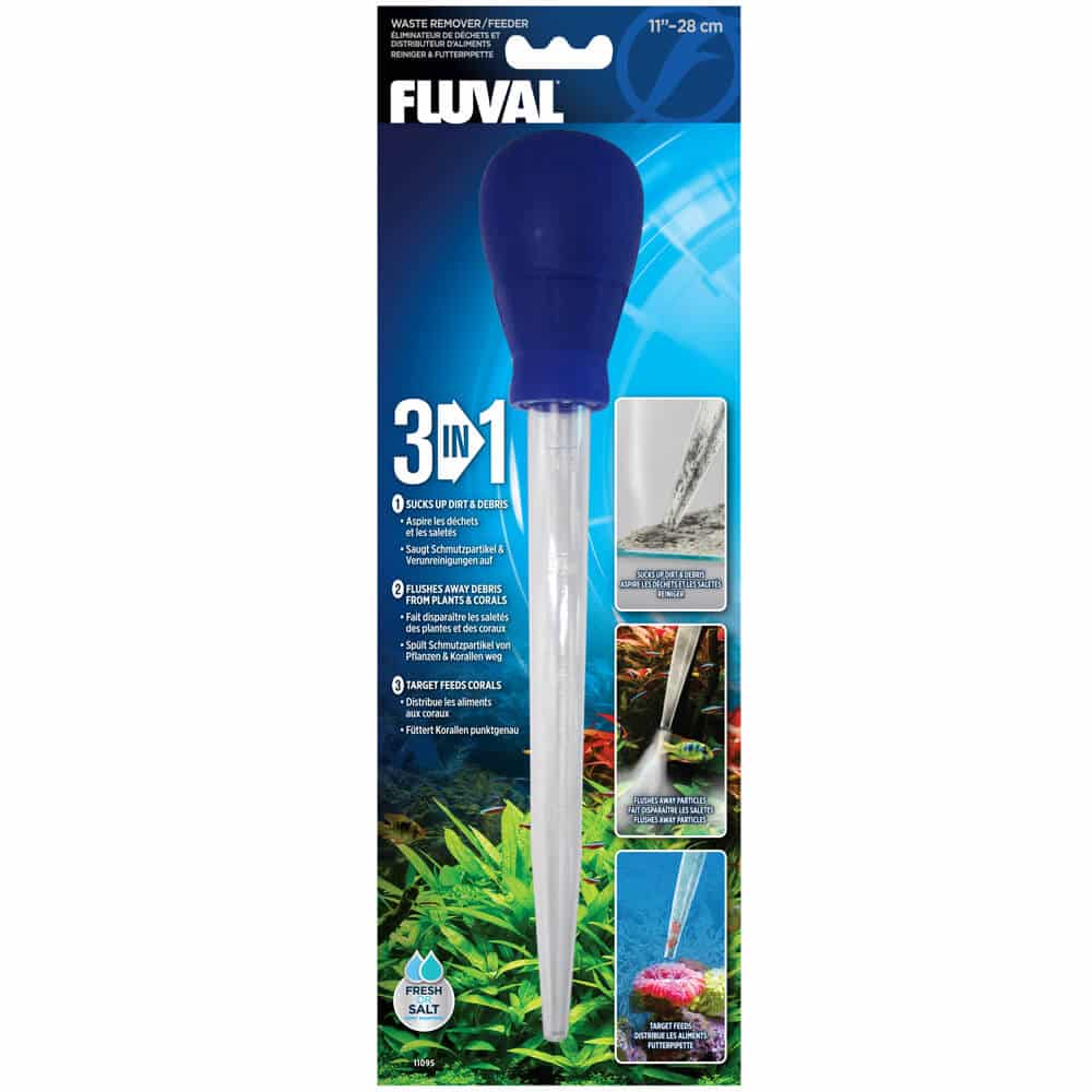 Fluval  3-in-1 Waste Remover/Feeder, Small 11"