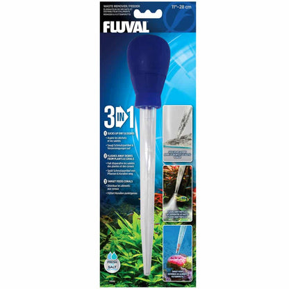 Fluval  3-in-1 Waste Remover/Feeder, Small 11"