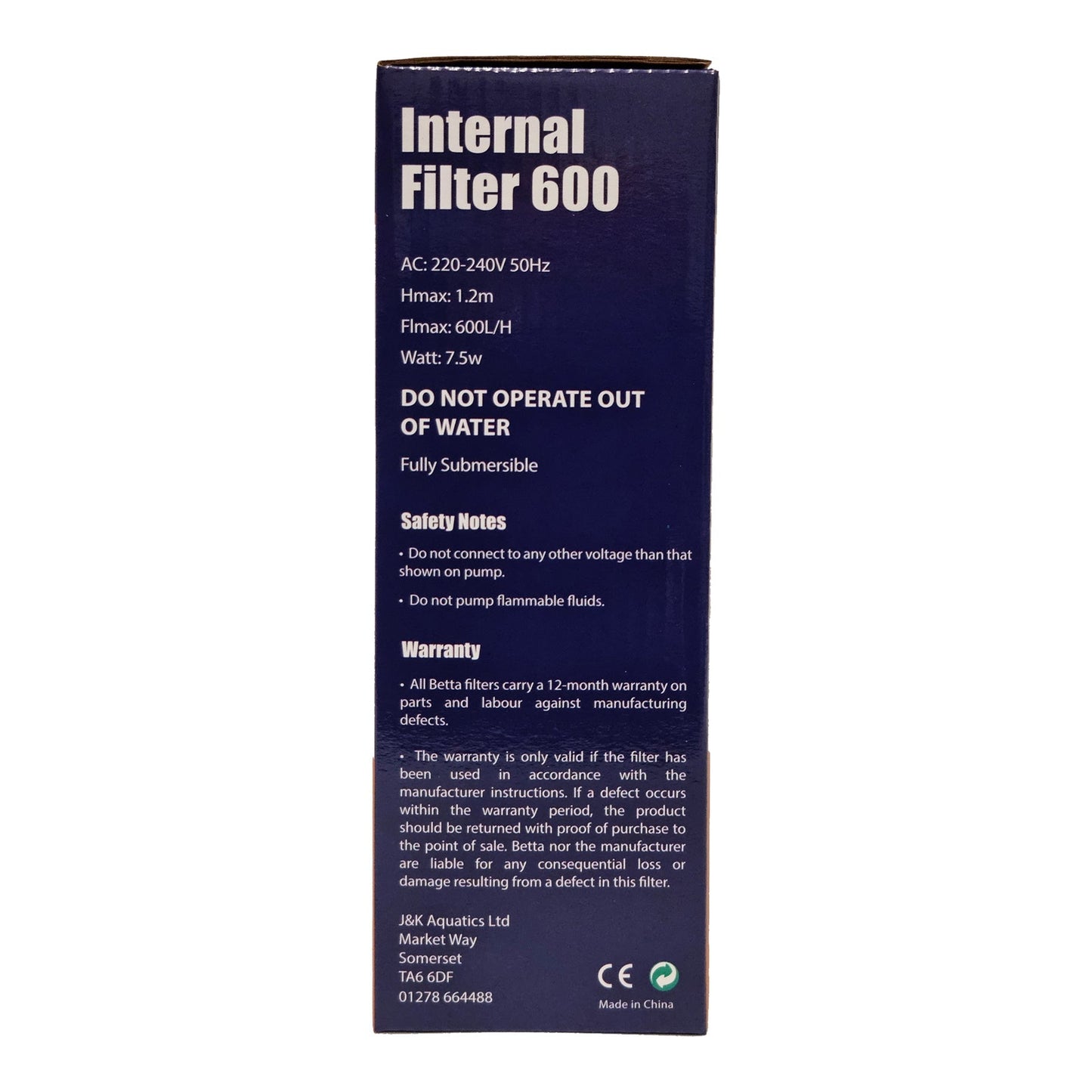 Betta 600 Internal Filter