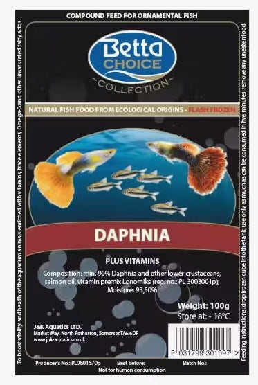 Betta Choice Daphnia Blister Pack 100g